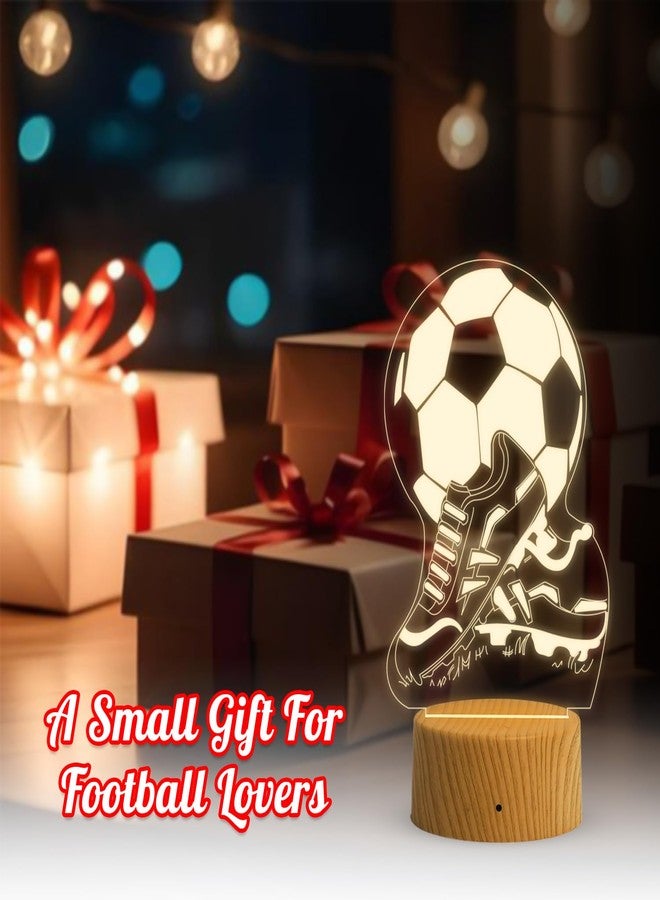 GIFTMEBAZAR 3D Illusion Football with Shoes Night Lamp with Warm White Light & On/Off Touch Button | USB Powered | Birthday Gifts for Footballer | Football Player Gift Lamp - Image 2